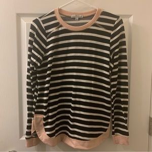 Black and white striped top